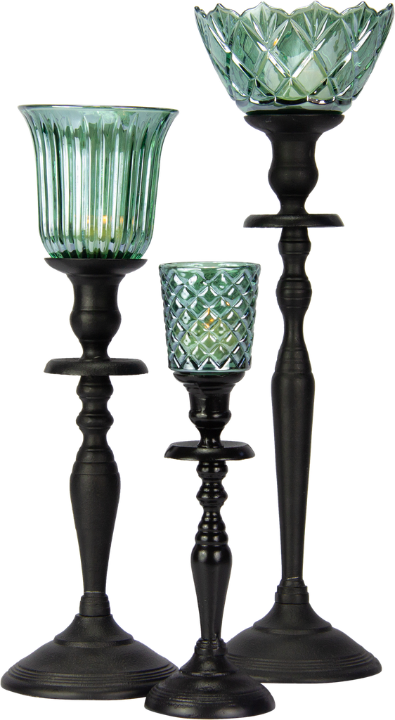 CRYSTAL Teelicht-Aufsatzglas 6,5 cm Glas grün