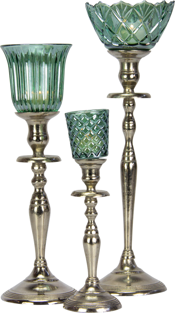 CRYSTAL Teelicht-Aufsatzglas 6,5 cm Glas grün