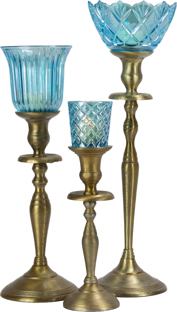 CRYSTAL Teelicht-Aufsatzglas 6,5 cm Glas türkis