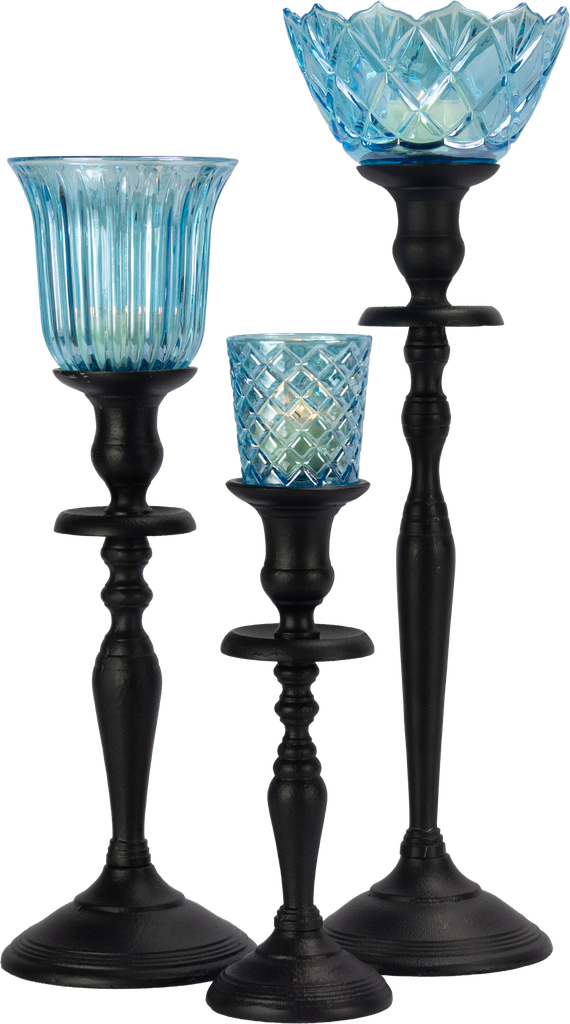 CRYSTAL Teelicht-Aufsatzglas 6,5 cm Glas türkis