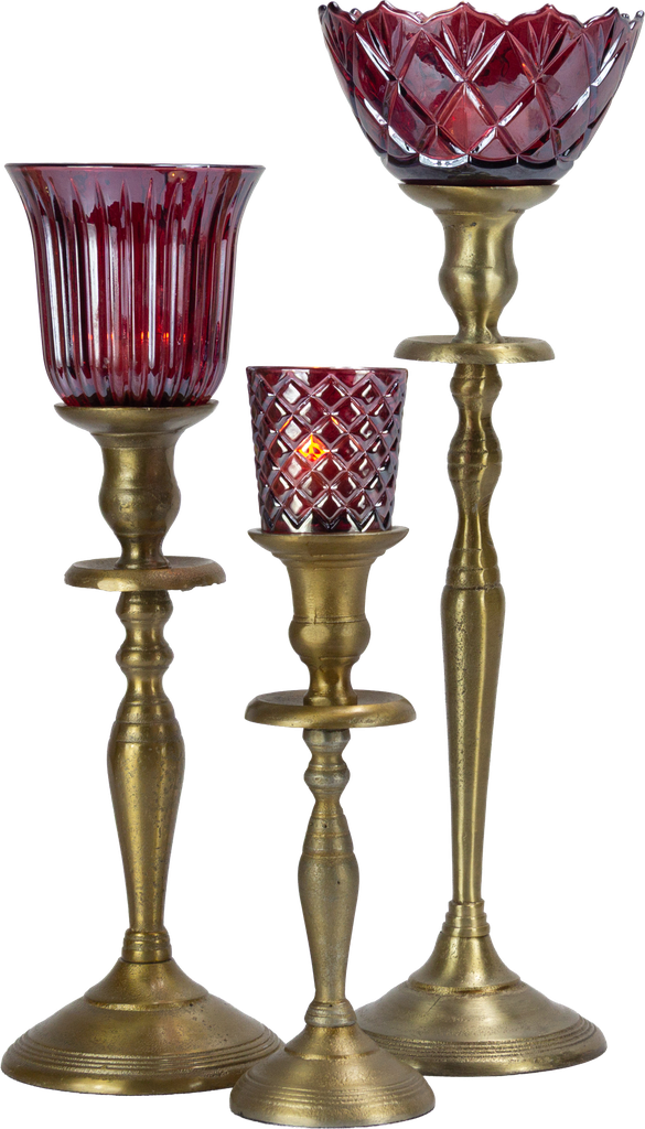 STELLA Teelicht-Aufsatzglas 10,5 cm Glas rot