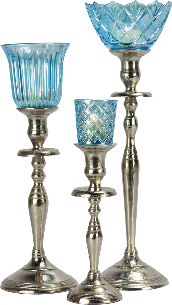 STELLA Teelicht-Aufsatzglas 10,5 cm Glas türkis