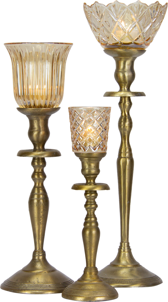 FIORI Teelicht-Aufsatzglas 8 cm Glas amber