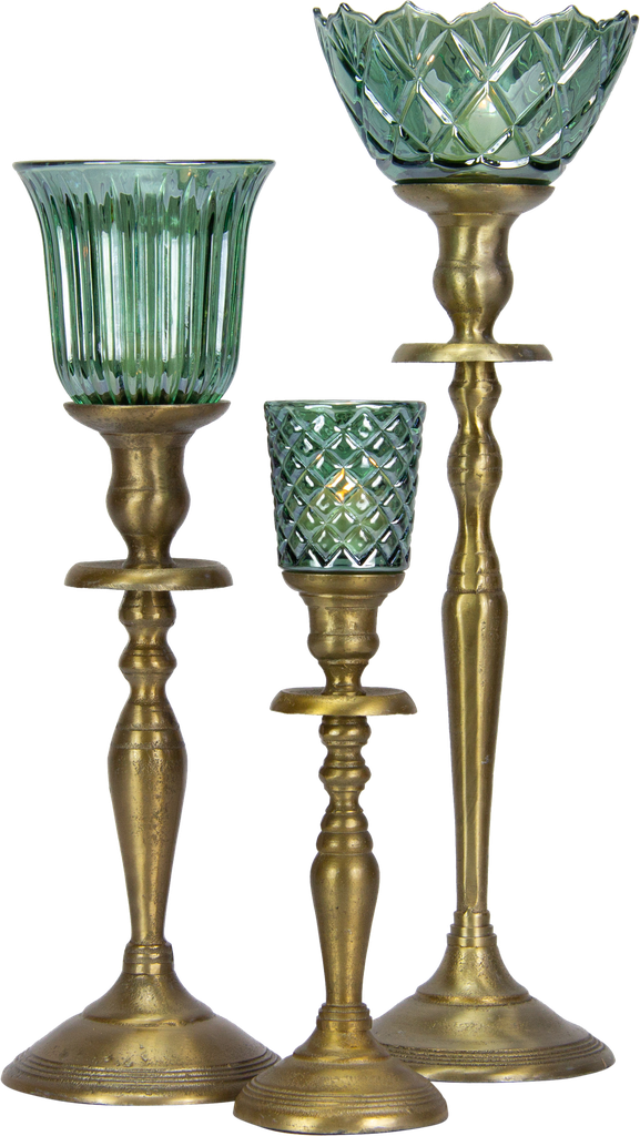 FIORI Teelicht-Aufsatzglas 8 cm Glas grün