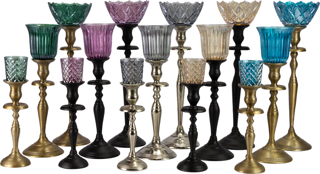 FIORI Teelicht-Aufsatzglas 8 cm Glas türkis