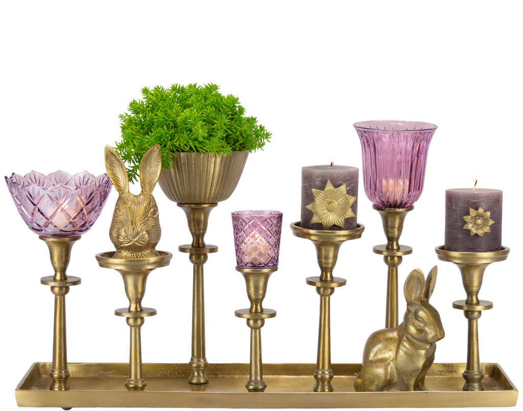 FLOWER Kerzenpin Ø 4 cm Metall messing