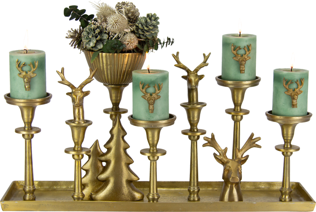 VENISON Kerzenpin 6 cm Metall messing