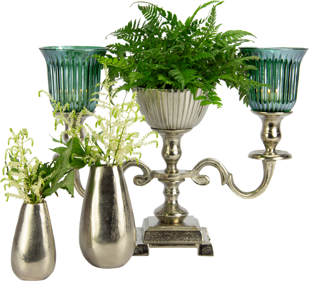 DROP Vase 11 cm Metall antik-silber