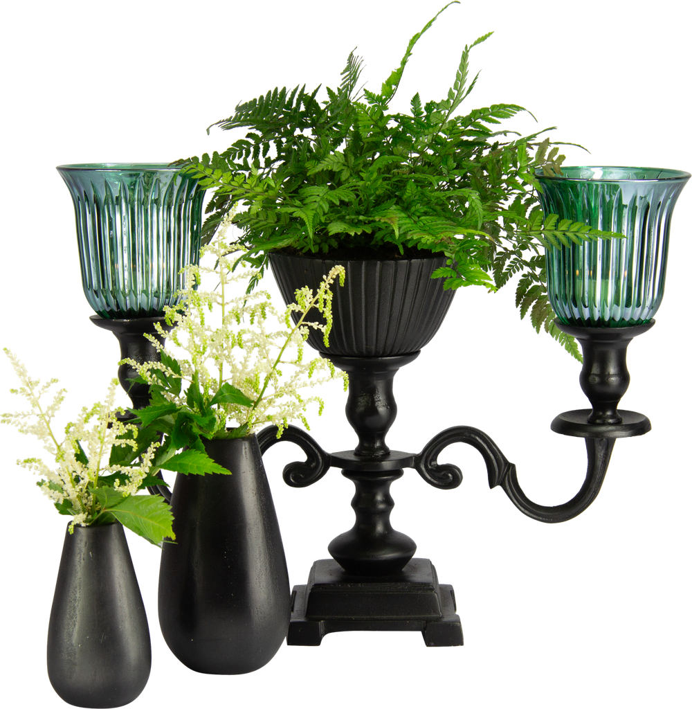 DROP Vase 11 cm Metall schwarz