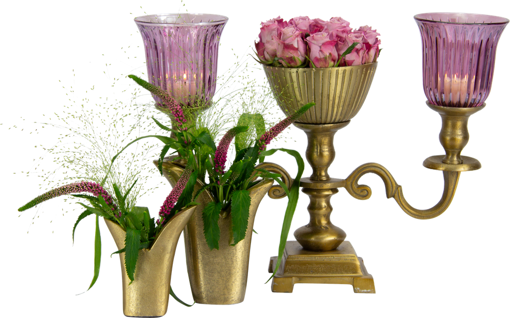 TULIP Vase 12 cm Metall messing