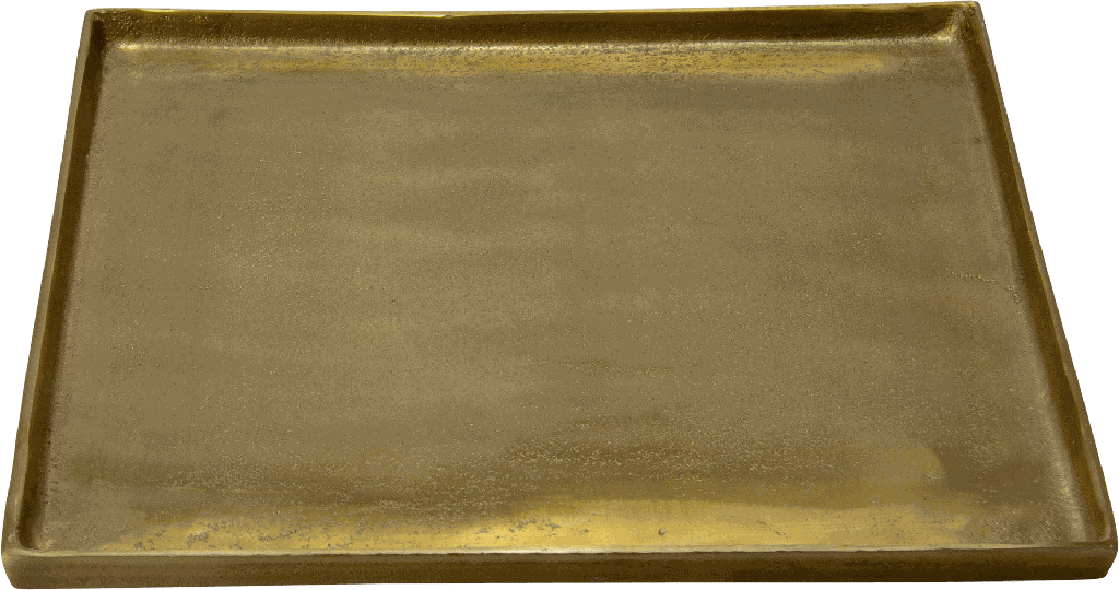 BASIC Kerzentablett 40 x 40 cm Metall messing