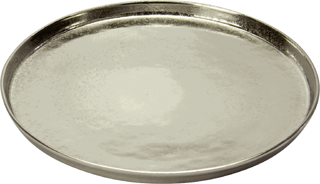 BASIC Kerzentablett Ø 40 cm Metall antik-silber