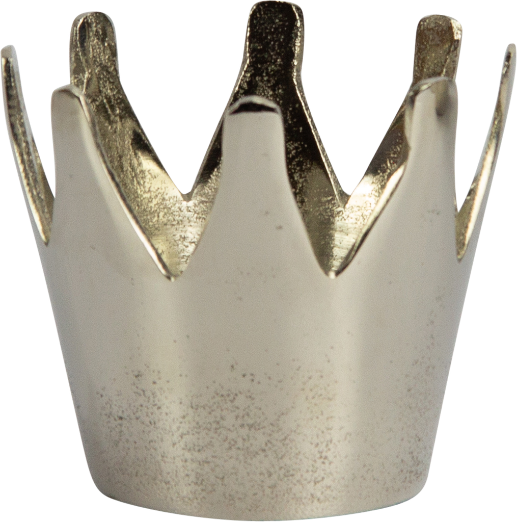 ROYAL Vase / Übertopf 10 cm Metall antik-silber