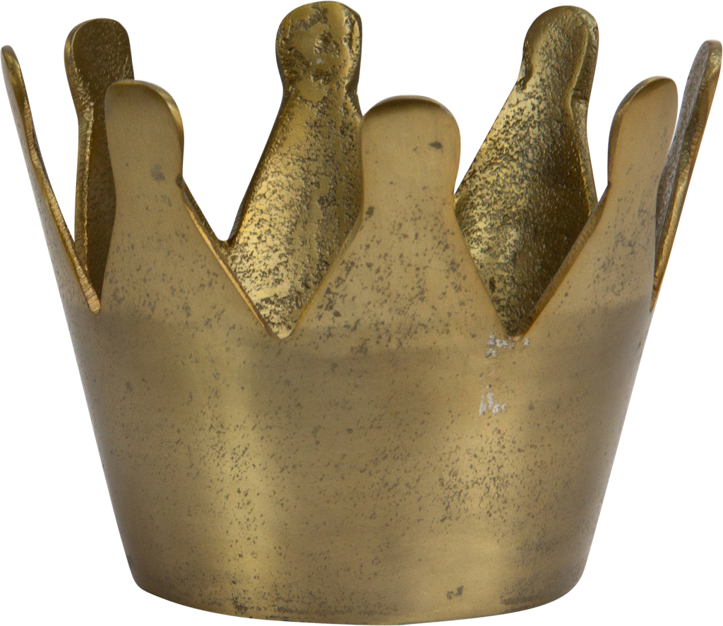 ROYAL Vase / Übertopf 15 cm Metall messing