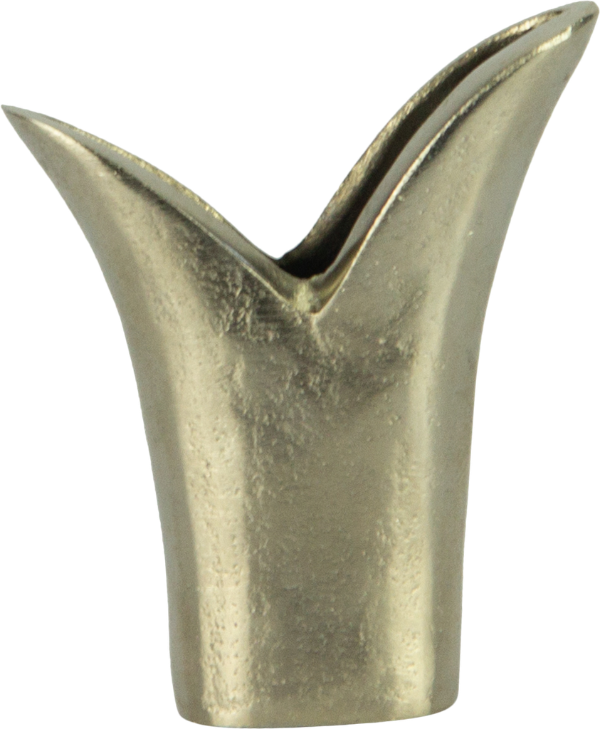 TULIP Vase 12 cm Metall antik-silber
