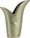 TULIP Vase 15,5 cm Metall antik-silber