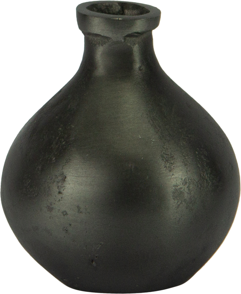 BOWL Vase 10 cm Metall schwarz