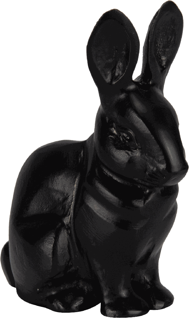 BUNNY Hase 17 cm Metall schwarz