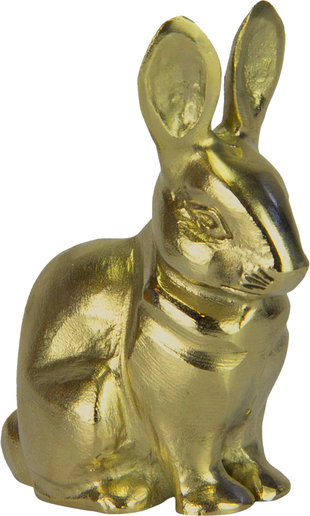 BUNNY Hase 17 cm Metall messing