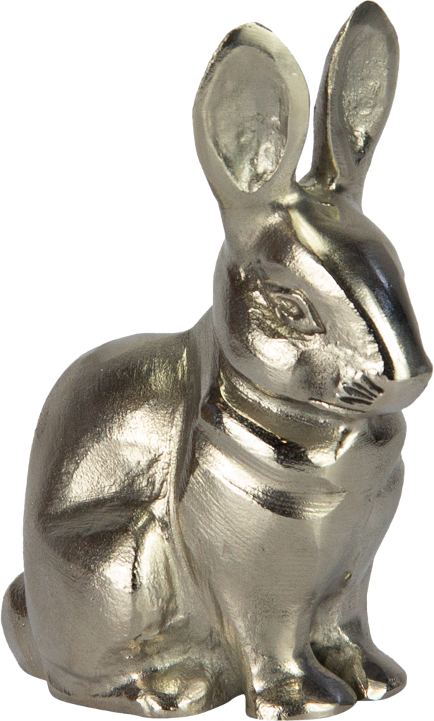 BUNNY Hase 17 cm Metall antik-silber