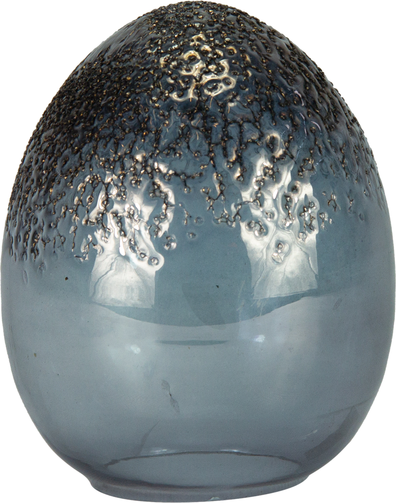 Ei stehend 20,5 cm Glas smoke