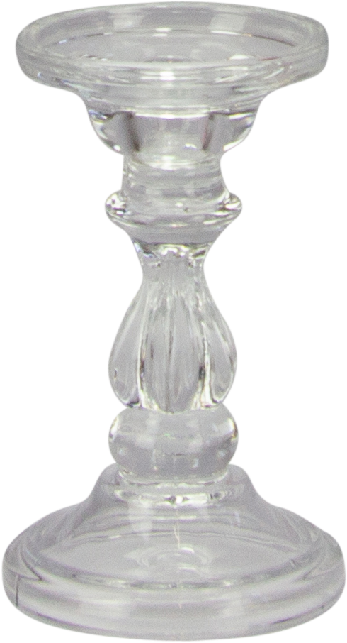 LUMIÈRE Kerzenständer 16,5 cm für Stab-und Stumpenkerzen Glas klar