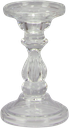 LUMIÈRE Kerzenständer 16,5 cm für Stab-und Stumpenkerzen Glas klar