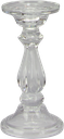 LUMIÈRE Kerzenständer 20 cm für Stab-und Stumpenkerzen Glas klar