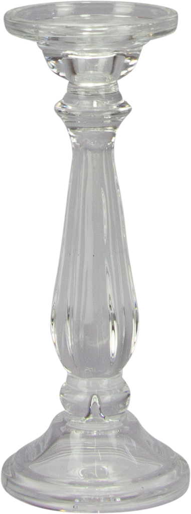 LUMIÈRE Kerzenständer 25,5 cm für Stab-und Stumpenkerzen Glas klar