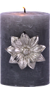 FLOWER Kerzenpin Ø 6 cm Metall antik-silber