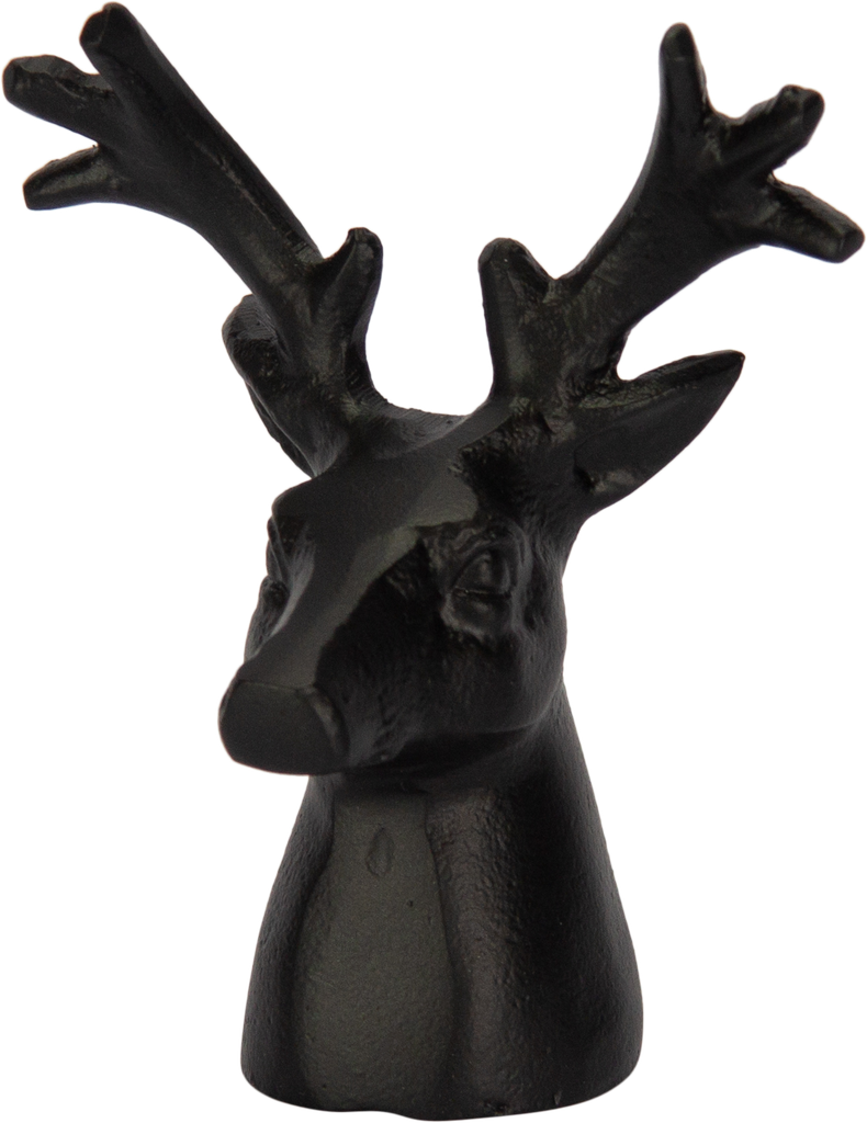 VENISON Hirsch Dekorationsobjekt 14,5 cm Metall schwarz