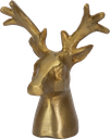 VENISON Hirsch Dekorationsobjekt 14,5 cm Metall messing