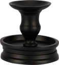 RONDO Kerzenständer Höhe 8,5 cm Metall schwarz