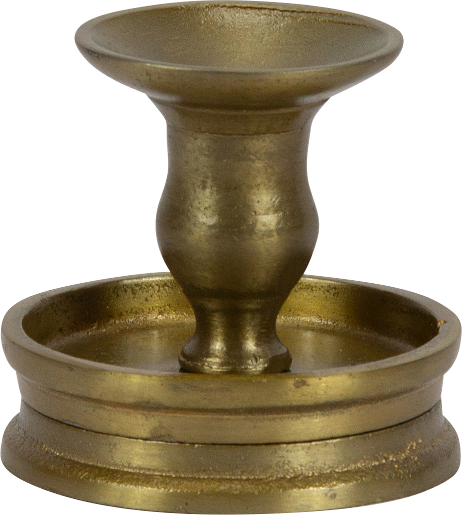 RONDO Kerzenständer Höhe 8,5 cm Metall messing