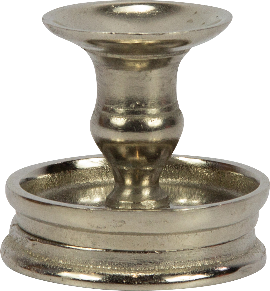 RONDO Kerzenständer Höhe 8,5 cm Metall antik-silber