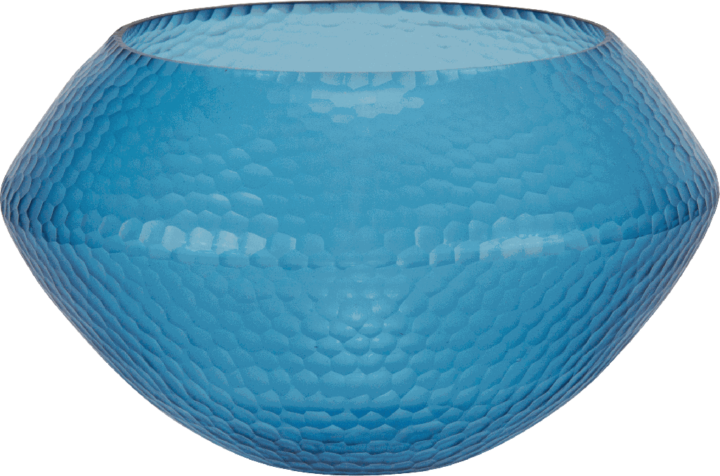 Vase 15 x Ø 25 cm Glas türkis