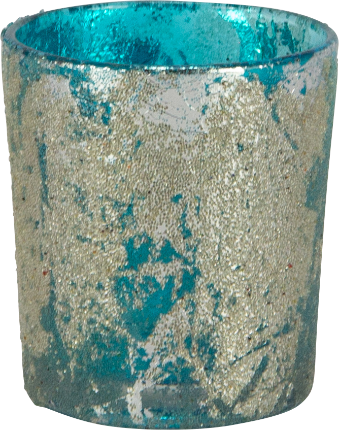 Windlicht 7 x Ø 6,5 Glas türkis