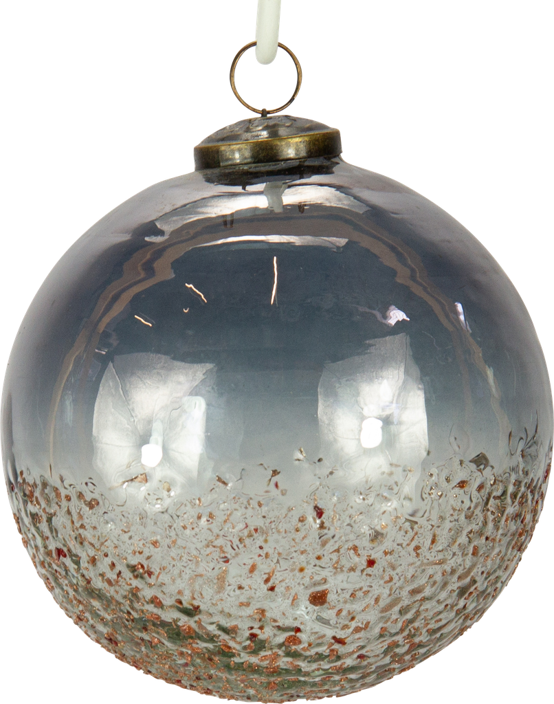 Kugel 12 cm Glas smoke