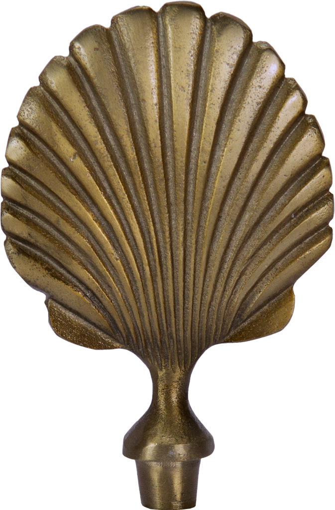 SHELL Stecker 15 cm Metall messing