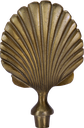 SHELL Stecker 15 cm Metall messing