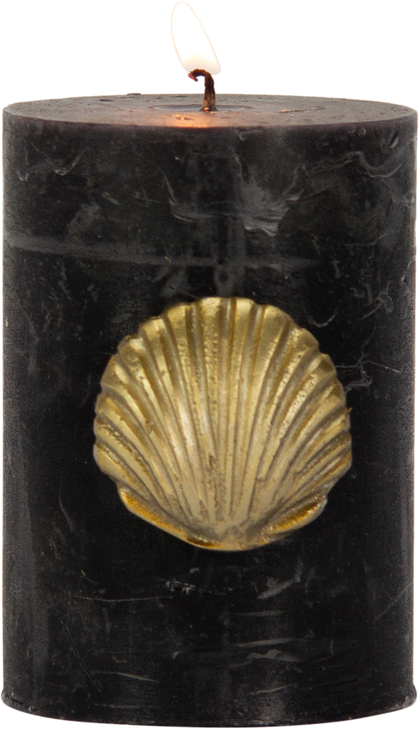 SHELL Kerzenpin 4,5 cm Metall messing