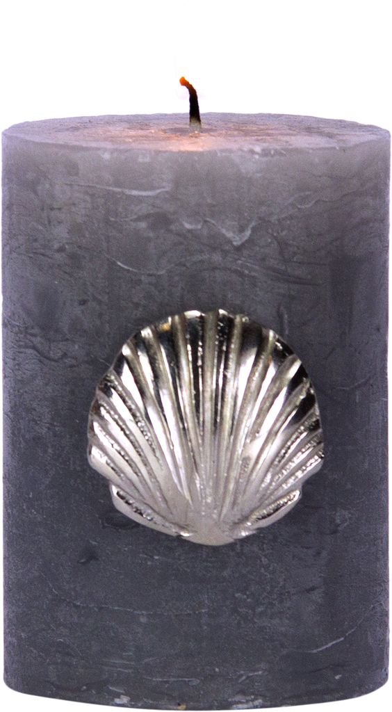 SHELL Kerzenpin 4,5 cm Metall antik-silber