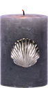 SHELL Kerzenpin 4,5 cm Metall antik-silber