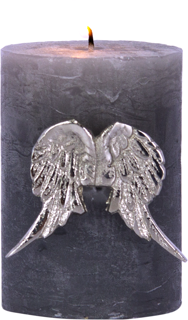 ANGELO Kerzenpin 5,5 cm Metall antik-silber