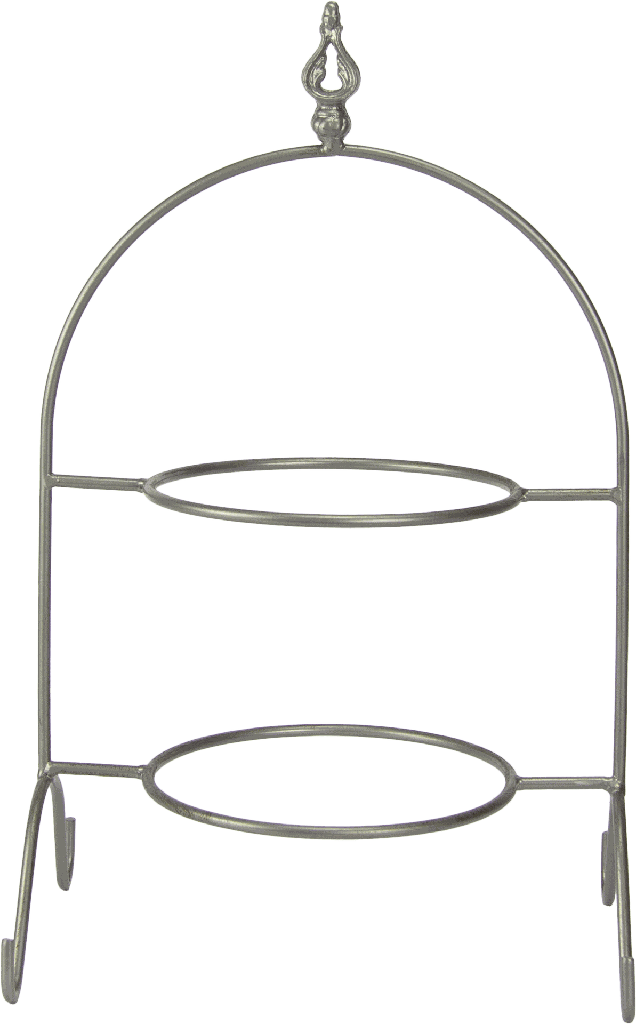 BOURBONE Tellerhalter 2-er 46,5 cm Metall silber
