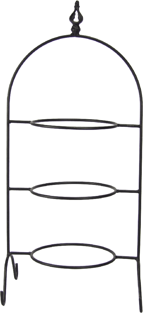 BOURBONE Tellerhalter 3-er 62 cm Metall schwarz