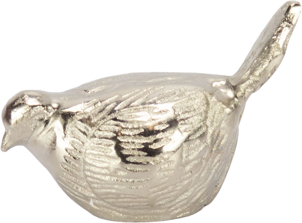 UCCELLO Vogel 7,5 cm Metall antik-silber