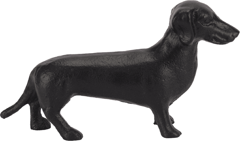 GUSTEL Dackel 17 cm Dekorationsobjekt Metall schwarz