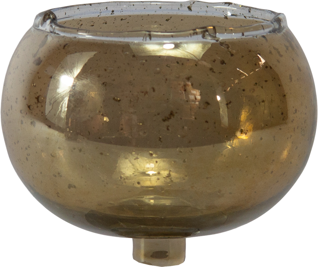 BOWL Teelicht-Aufsatzglas 7 cm Glas braun