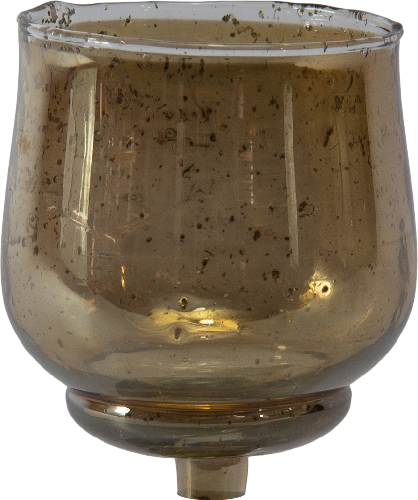 PETIT Teelicht-Aufsatzglas 10 cm Glas braun